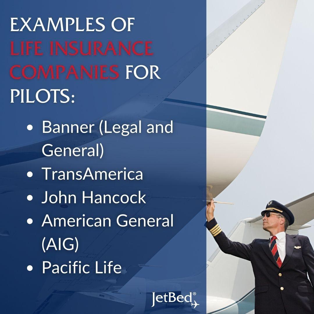 examples of life insurance companies for pilots