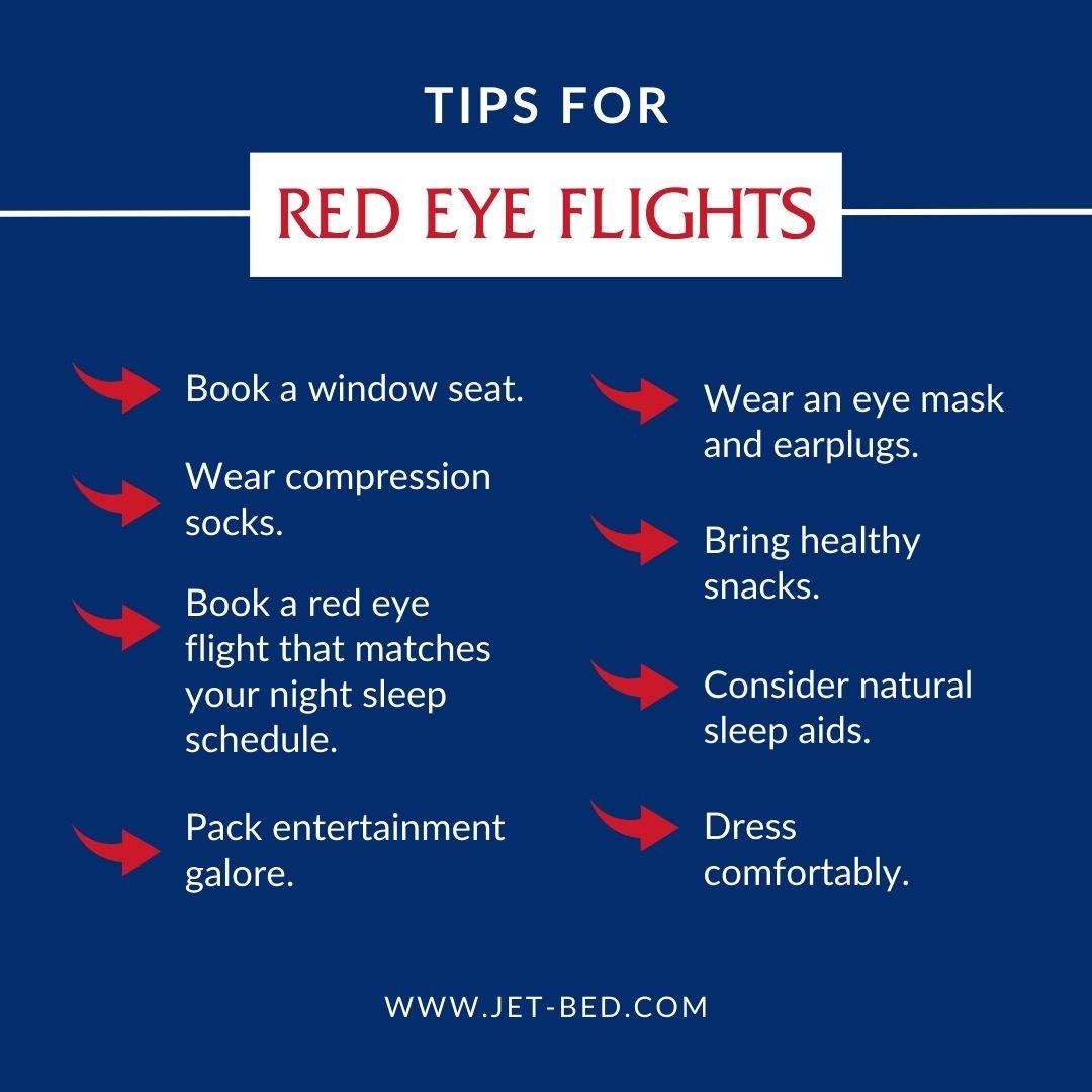 tips for a red eye flights