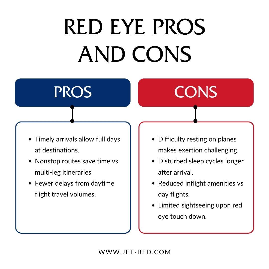 red eye pros and cons