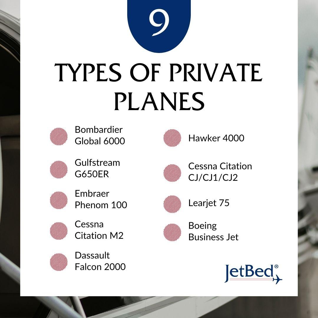 9 types of private planes 