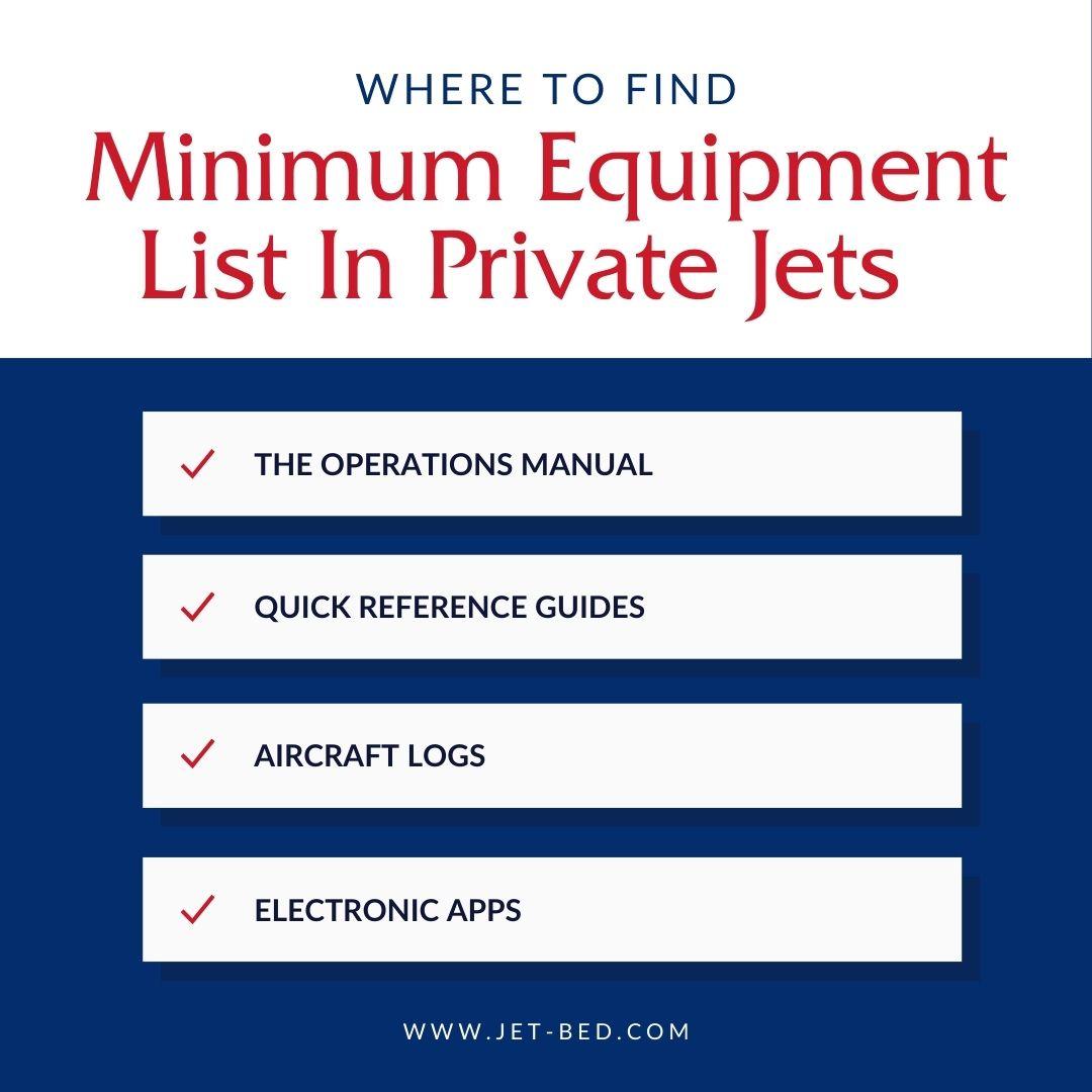 minimum equipment list in private jets