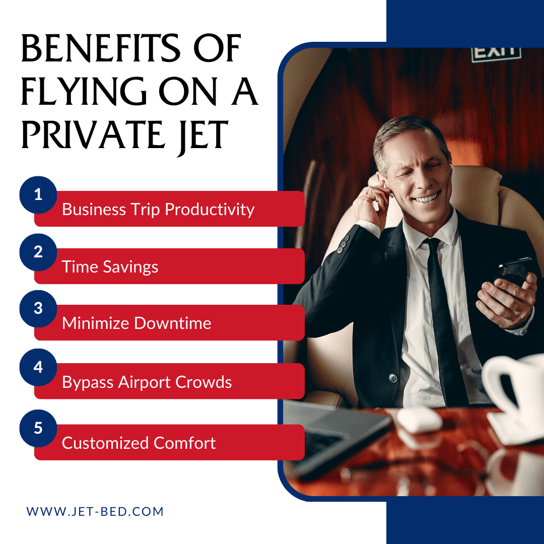 benefits of a flying on  a private jet