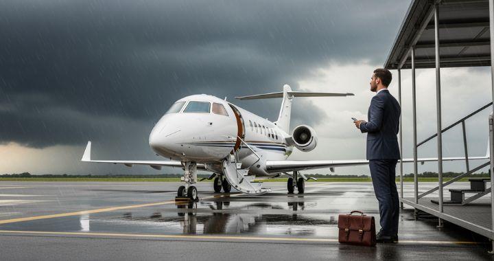 are flights cancelled during tropical storms for private jets