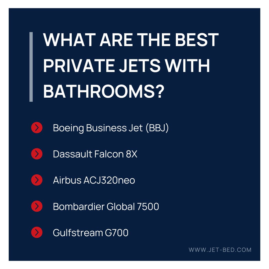 What Are the Best Private Jets with Bathrooms