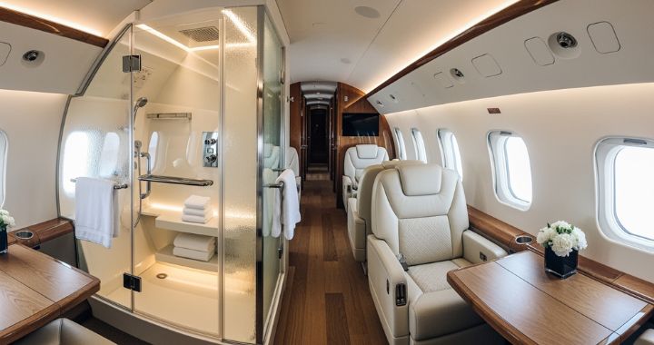 Private Jets with Shower​s