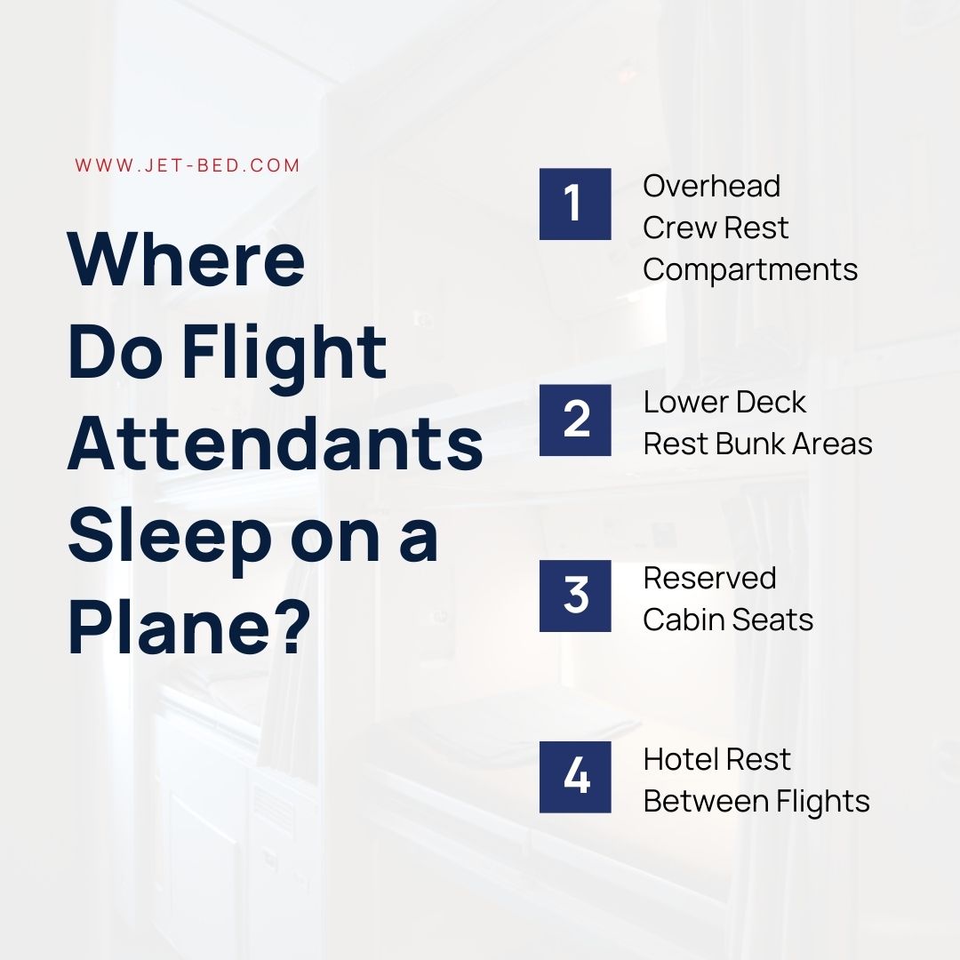 where do flight attendants sleep on a plane?