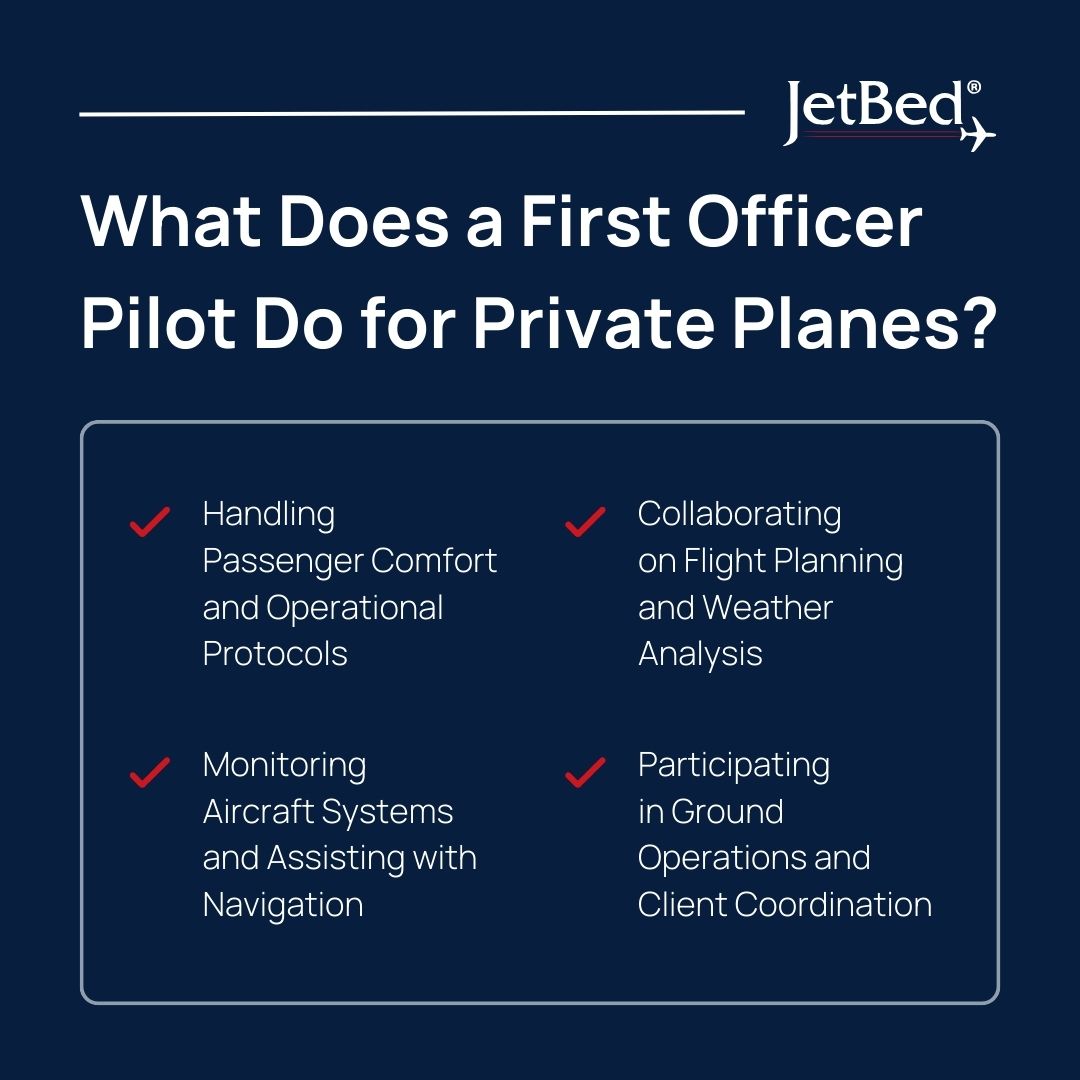 what does a first officer pilot do for private planes what does a first officer pilot do for private planes?