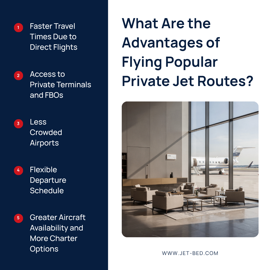What Are the Advantages of Flying Popular Private Jet Routes?